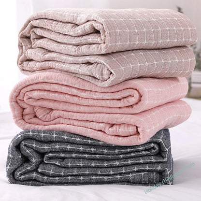 Japanese Cotton blanket Cotton gauze  throw blanket for beds home decor sofa towel bedspread